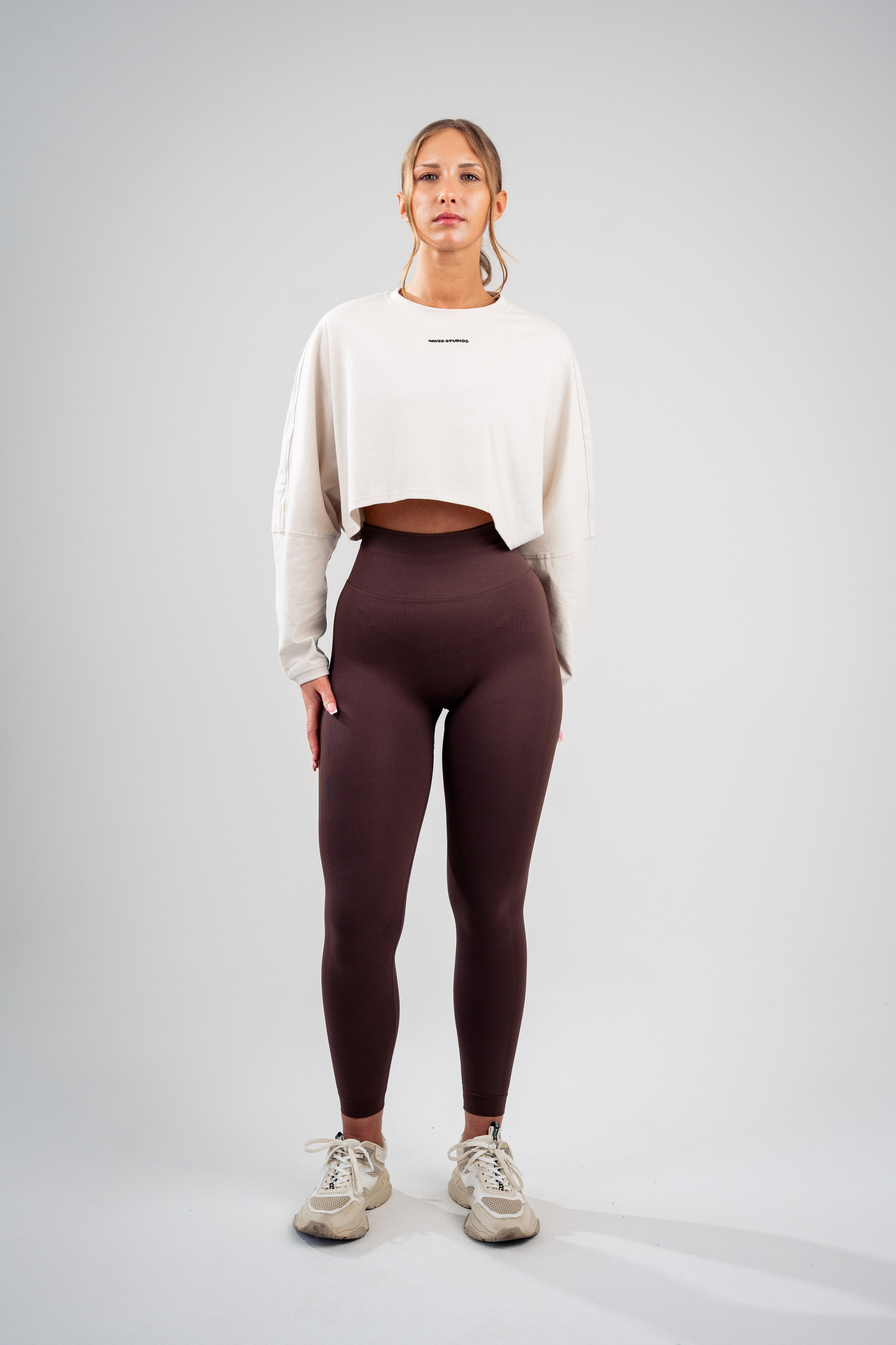 Slouch Long Sleeve Crop Top