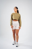 Slouch Long Sleeve Crop Top