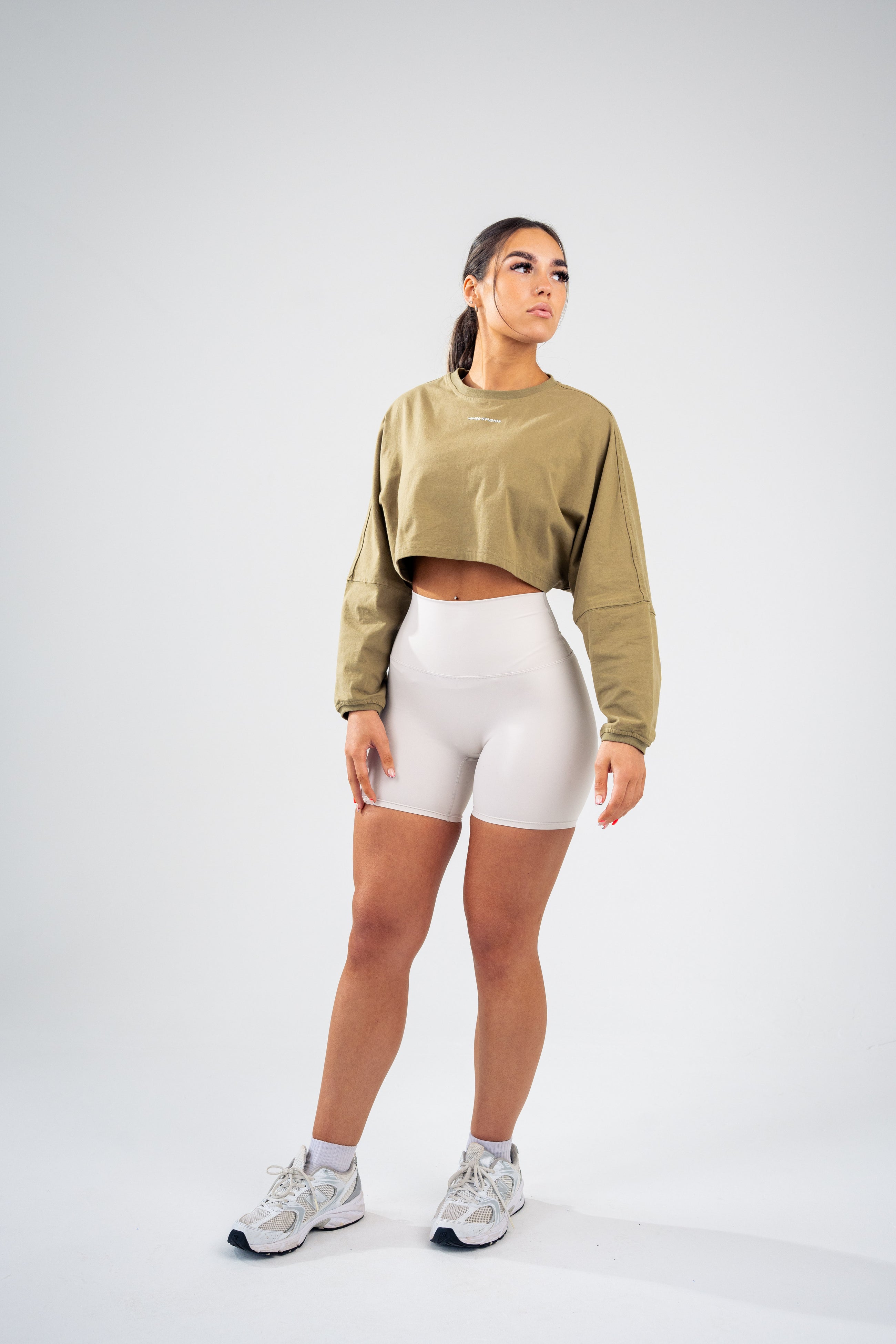 Slouch Long Sleeve Crop Top