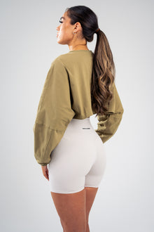 Slouch Long Sleeve Crop Top