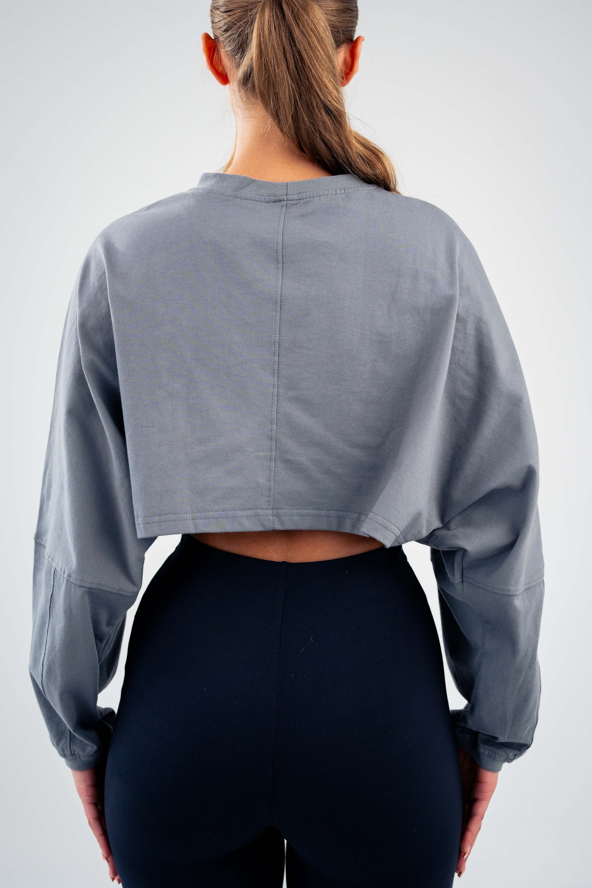 Slouch Long Sleeve Crop Top