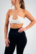 Cross-Front Teardrop Sports Bra