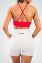 Cross-Front Teardrop Sports Bra