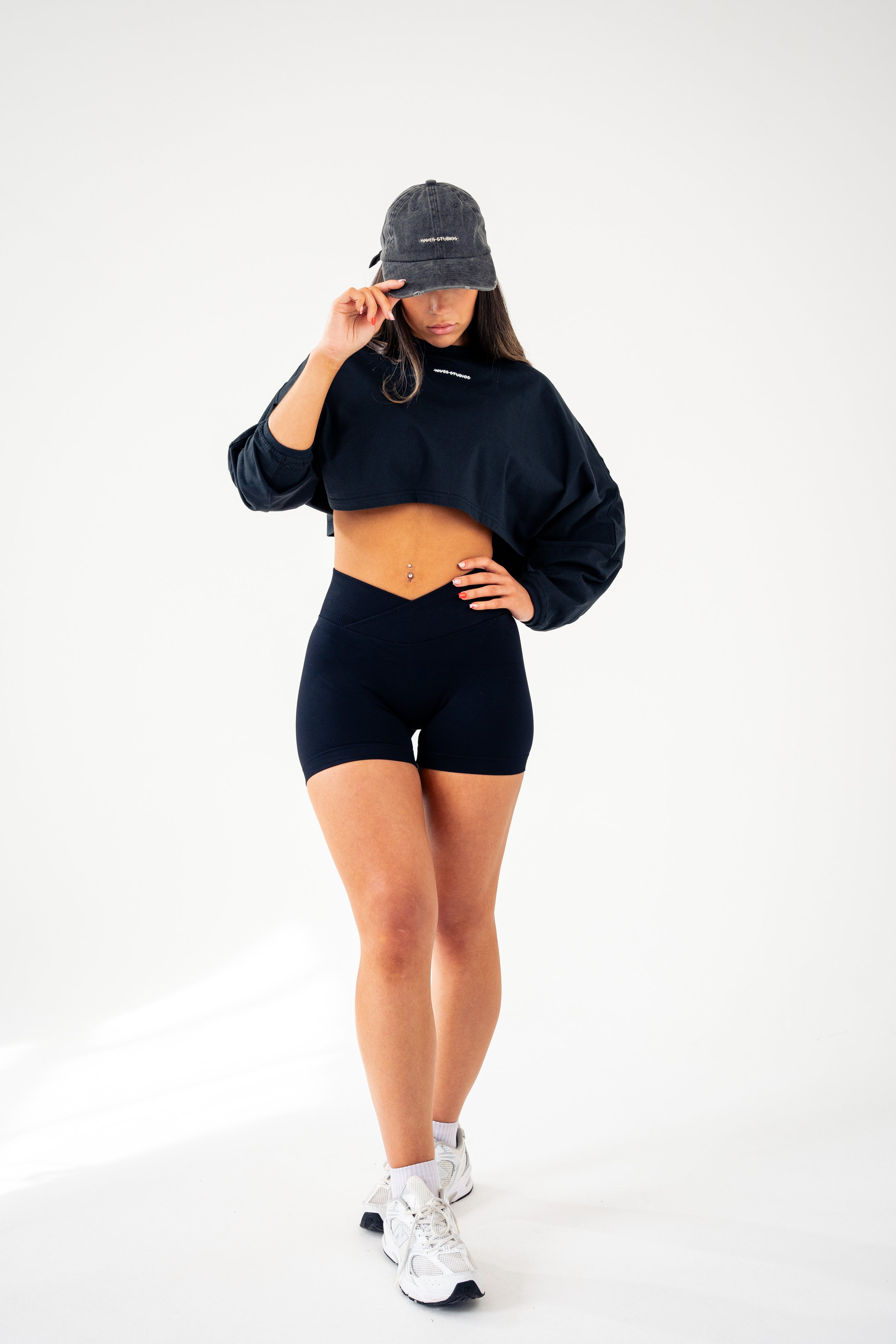 Slouch Long Sleeve Crop Top