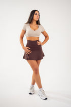 Side-Hem High Waist Skirt