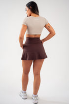 Side-Hem High Waist Skirt